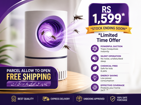 Luxury LED Mosquito Killer Lamp – Silent & Efficient Insect Trap for Home