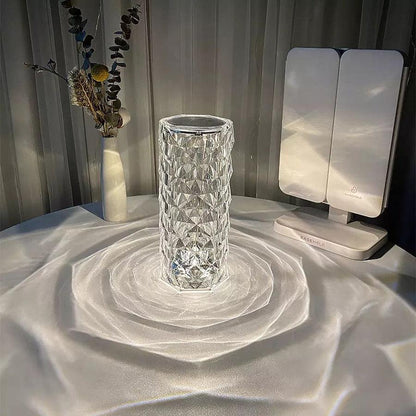Crystal Table Lamp 16 Colors Changing with Remote Control Rechargeable LED Lighting Home Decor Touch Control Lamp