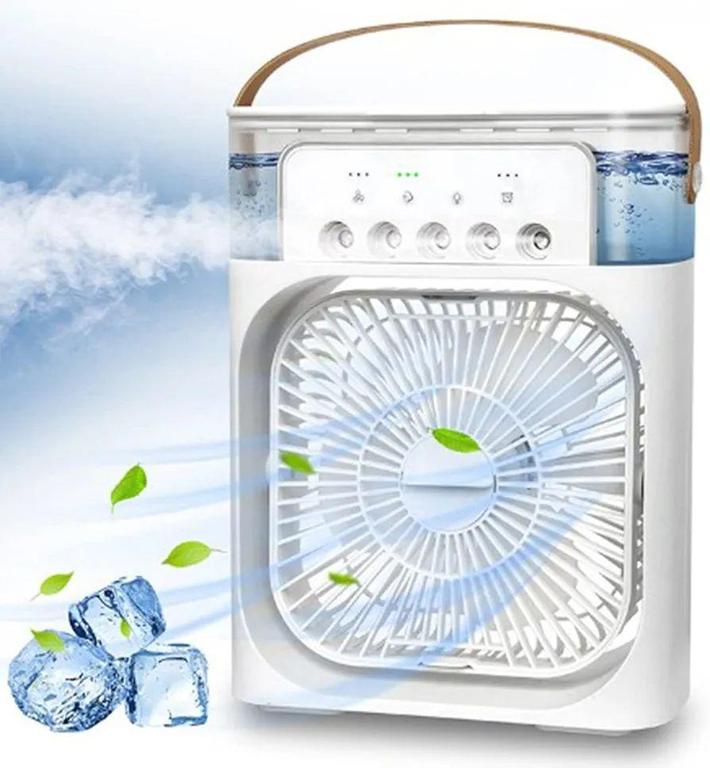 Portable Air Conditioner Fan,900ML Personal Air Conditioner with Ice Tray,5in1 Timming Evaporative Air Cooler,Cooling Fan with 7 Colors Light, 5 Sprays,3 Speeds,Ac Fan for Small Room,Office,Car,Camp