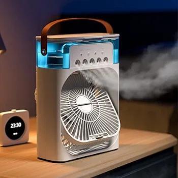 Portable Air Conditioner Fan,900ML Personal Air Conditioner with Ice Tray,5in1 Timming Evaporative Air Cooler,Cooling Fan with 7 Colors Light, 5 Sprays,3 Speeds,Ac Fan for Small Room,Office,Car,Camp
